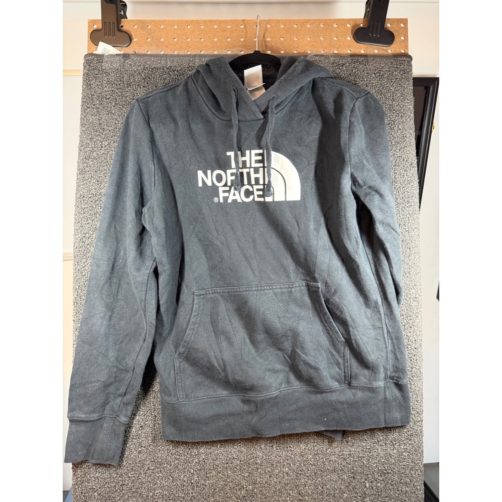 The North Face Hoodie Womens M Dark Gray Half Dome Logo Pullover Sweatshirt